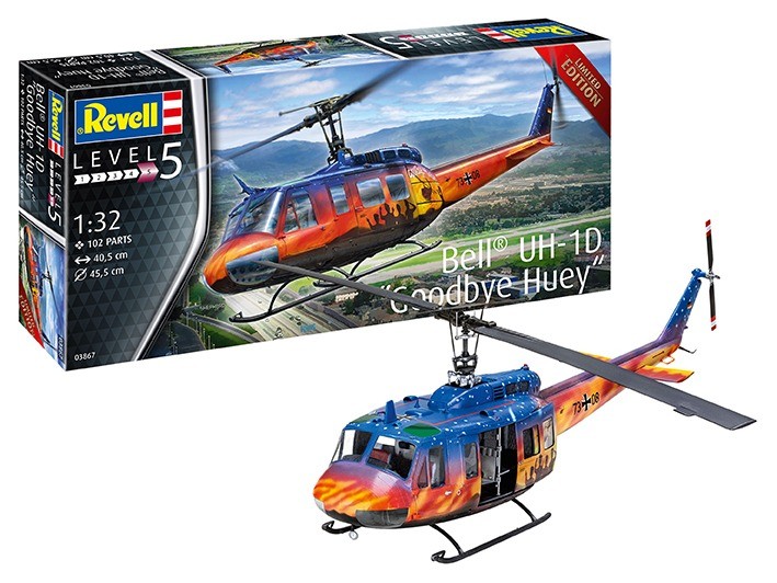 Revell 03867 Bell UH-1D 'Goodbye Huey'Bundeswehr (German Armed Forces) LIMITED EDITION 1/32