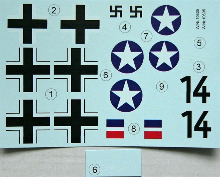 LF Model C4827 Decals Captured Bf 109G Part I. (HAS) 1/48