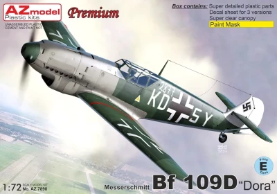 Az Models 78090 Messerschmitt Bf 109D 'Dora' (3x camo) 1/72