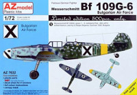 Az Model 76032 Bf 109G-6 Bulgarian Air Force (3x camo) 1/72