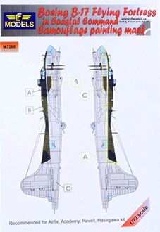 Lf Model M7266 Mask B-17 Flying Fortress Coast.Command Camo 1/72
