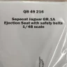 Quickboost 49216 Sepecat Jaguar GR.1A ej.seat w/ safety belts 1/48