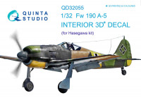 Quinta studio QD32055 FW 190A-5 (для модели Hasegawa) 3D Декаль интерьера кабины 1/32