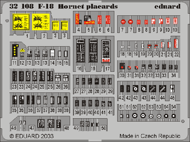 Eduard 32508 F-18 placards