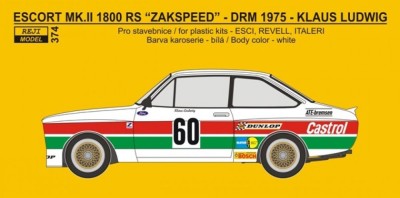 Reji Model 374 Transkit Ford Escort Mk.II Zakspeed DRM 1975 1/24