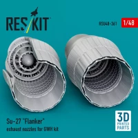 Reskit U48361 Su-27 'Flanker' exh.nozzles (GWH) 1/48