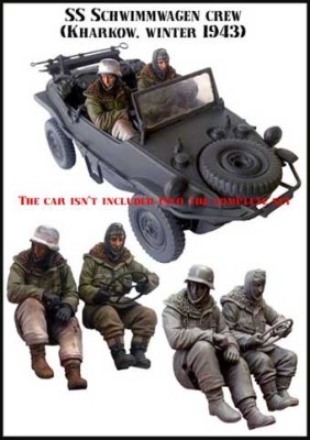Evolution Miniatures 35053 SS Schwimmwagen crew ( Kharkow, winter 1943 )