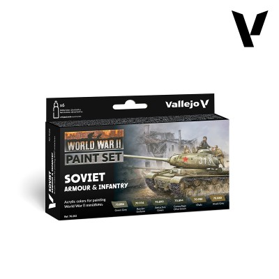 Valejio VAL-70202 Набор цвета бронетанковых и пехотных войск ссср 2 мв 6 шт