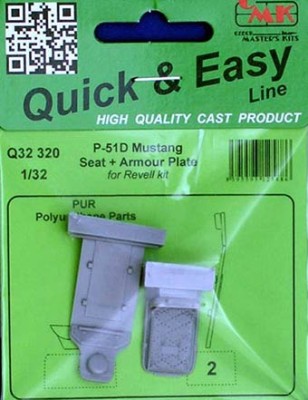 CMK Q32320 P-51D Mustang - Seat &amp; Armour plate (REV) 1/32