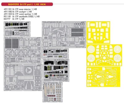 Eduard BIG49298 B-17F part I (HKM) 1/48