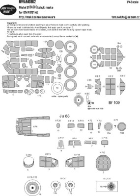 New Ware NWA-M0962 Mask Mistel S1 BASIC (ICM 48101) 1/48