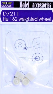 LF Model D7211 Heinkel He 162 weighted wheels 1/72