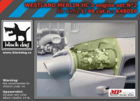 BlackDog A48059 Westland Merlin HC 3 engine set No.2 (AIRFIX) 1/48
