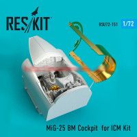 Reskit RSU72-0151 MiG-25 BM Cockpit for ICM Kit 1/72