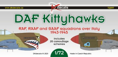 Dk Decals 72097 DAF Kittyhawks over Italy, 1943-45 (20x camo) 1/72