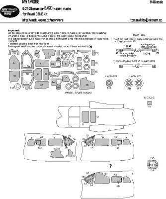 New Ware NWA-M0986 Mask O-2A Skymaster BASIC (REV 03819) 1/48