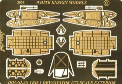 White Ensign Models PE 7210 TBD DEVASTATOR Exterior Details (wingfolds etc) 1/72