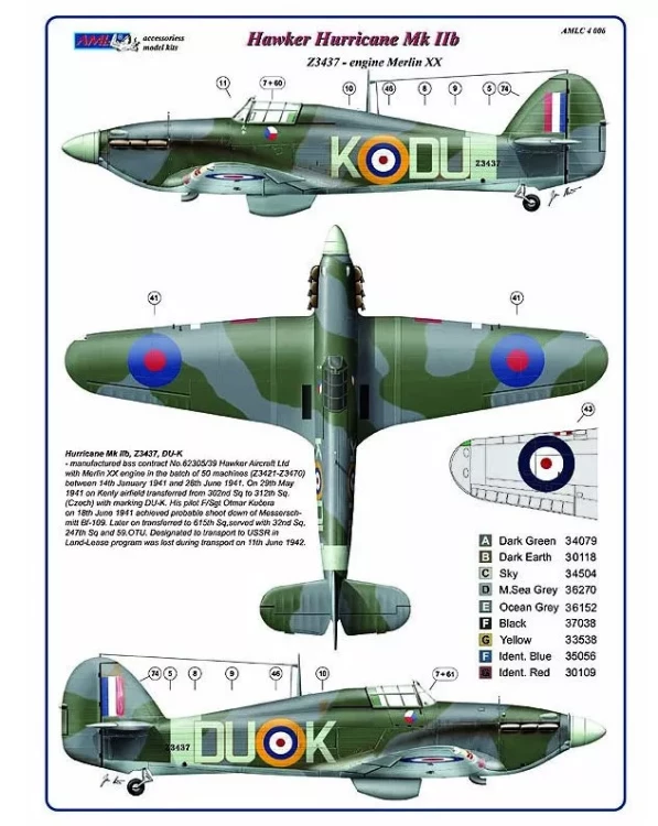 AML AMLC144006 Decals 312 th Squadron RAF, Part II 1/144