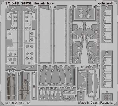 Eduard 72548 1/72 Фототравление для SB2C bomb bay