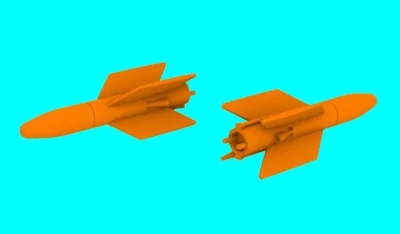 Lf Model 3D4805 AS.11 missile - 2 pcs. (3D-printed) 1/48
