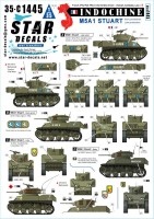 Star Decals 35-C1445 Indochine # 7 French M5A1 Stuart Early and late turrets 1/35