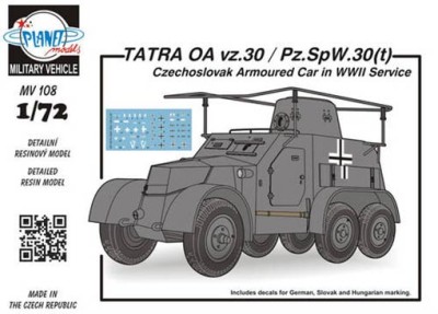 Planet Models MV72108 TATRA OA vz.30 Armoured Car in WWII service 1/72