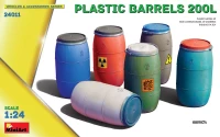 Miniart 24011 Plastic Barrels 200L (6 pcs.) 1/24