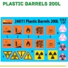 Miniart 24011 Plastic Barrels 200L (6 pcs.) 1/24