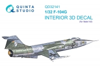 Quinta studio QD32141 F-104G (Italeri) 3D Декаль интерьера кабины 1/32