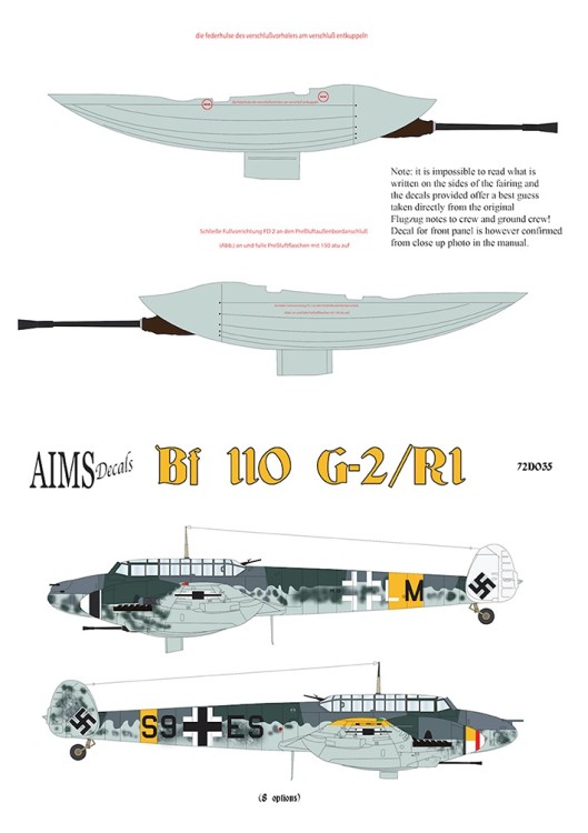 Aims AIMS72D035 Messerschmitt Bf-11G-2/R1 1/72
