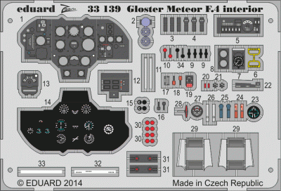 Eduard 33139 Gloster Meteor F.4 interior S.A. 1/32 1/32