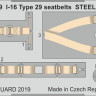 Eduard 33209 1/32 I-16 Type 29 seatbelts STEEL (ICM)