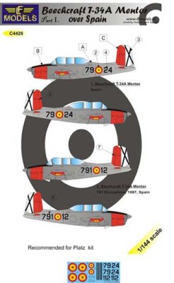 Lf Model C4426 Decals Beechcraft T-34A Mentor o.Spain Pt.1 1/144