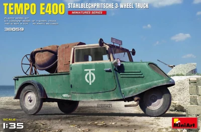 Miniart 38059 Tempo E400 Stahlblechpritsche 3-wheel truck 1/35