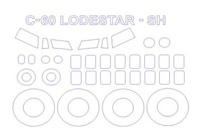 KV Models 72514 C-60 Lodestar + маски на диски и колеса Special Hobby 1/72