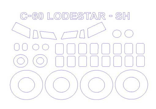 KV Models 72514 C-60 Lodestar + маски на диски и колеса Special Hobby 1/72