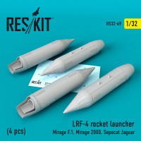 Reskit RS32-0049 LRF-4 rocket launcher (4 pcs) (Mirage F.1, Mirage 2000, Sepecat Jaguar) Kitty Hawk 1/32
