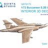 Quinta studio QD72173 Blackburn Buccanneer S.2B Late (Airfix) 3D Декаль интерьера кабины 1/72