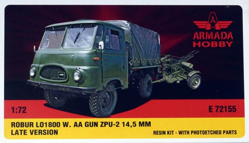 Armada Hobby E72155 ROBUR LO1800 w/ AA Gun ZPU-2 14,5mm Late 1/72