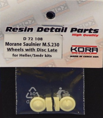 Kora Model D72108 Wheels for M.S. 230 with disc (late) 1/72