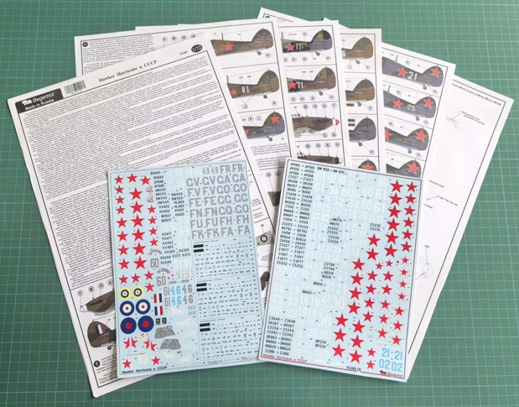 Begemot Decals 72-082 Декаль Hurricane в СССР 1/72