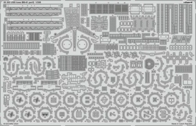 Eduard 53303 SET USS Iowa BB-61 part 2 (HOBBYB) 1/350