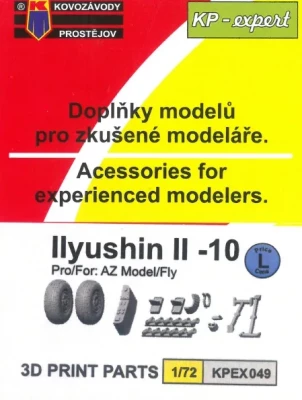 Kovozavody Prostejov EX049 Ilyushin IL-10 3D parts (FLY/AZ) 1/72