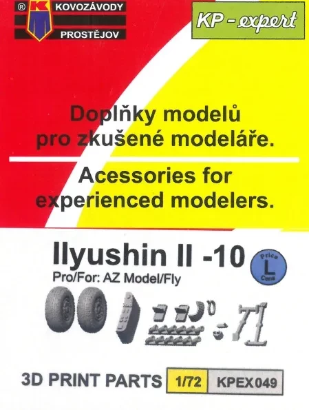 Kovozavody Prostejov EX049 Ilyushin IL-10 3D parts (FLY/AZ) 1/72