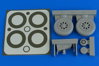 Aires 2227 A1H Skyraider wheels &amp; paint masks (TRUMP) 1/32