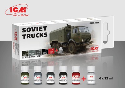 ICM C3011 Набор акриловых красок для Советских грузовиков