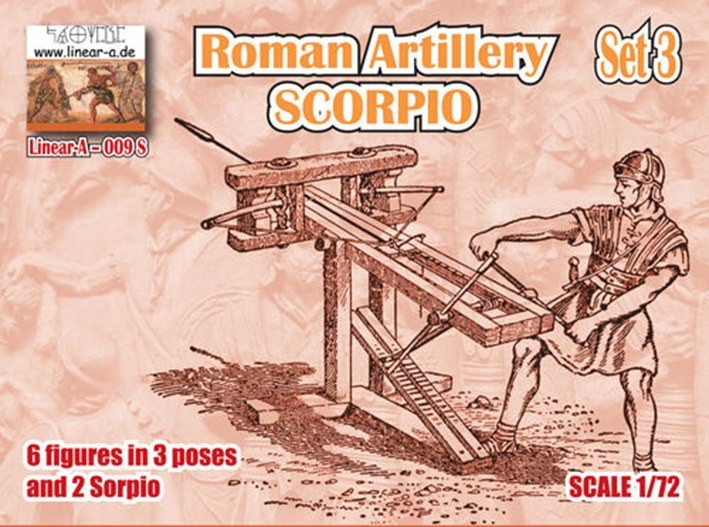 Linear-A 009-S Roman Artillery Set 3 Scorpio 1/72