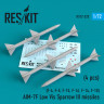 Reskit RS72-0323 AIM-7F Low Vis Sparrow III missiles (4pcs) (F-4, F-5, F-15, F-16, F-14, F-18) Revell, Tamiya, Hasegawa, FineMolds, Italeri, Academy Fujimi 1/72