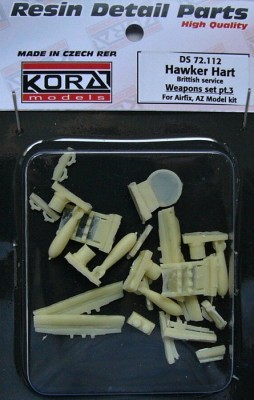 Kora Model DS72112 Hawker Hart British - Weapons set 3 (AIR/AZ) 1/72