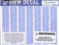 HGW 572003 Decals 5-colour LOZENGE faded transpar. LOWER 1/72
